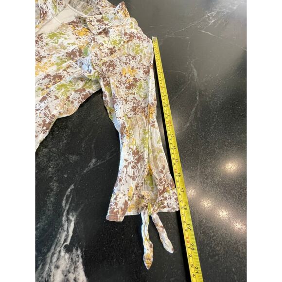 JM Collection 100% Cotton 2 piece button up and tee BOHO size 18 - Picture 7 of 15